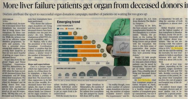 More liver failure patients get organs from deceased donors